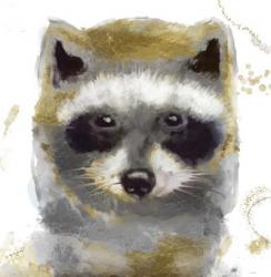 Golden Forest - Raccoon | Obraz na stenu