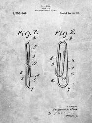 Paper Clip Patent | Obraz na stenu