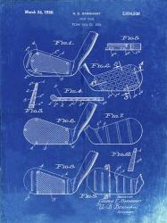 Golf Club Patent - Faded Blueprint | Obraz na stenu