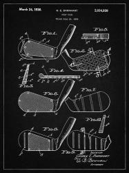 Golf Club Patent - Vintage Black | Obraz na stenu