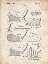 Golf Club Patent - Vintage Parchment | Obraz na stenu
