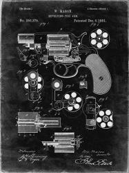 Revolving Fire Arm Patent - Black Grunge | Obraz na stenu