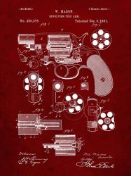 Revolving Fire Arm Patent - Burgundy | Obraz na stenu