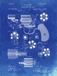 Revolving Fire Arm Patent - Faded Blueprint | Obraz na stenu