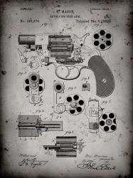 Revolving Fire Arm Patent - Faded Grey | Obraz na stenu
