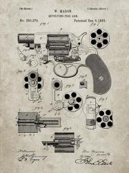 Revolving Fire Arm Patent - Sandstone | Obraz na stenu