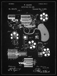 Revolving Fire Arm Patent - Vintage Black | Obraz na stenu