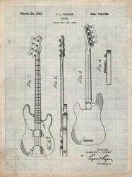 Guitar Patent - Antique Grid Parchment | Obraz na stenu