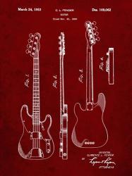 Guitar Patent - Burgundy | Obraz na stenu
