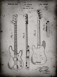 Guitar Patent - Faded Grey | Obraz na stenu