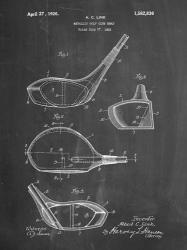 Metallic Golf Club Head Patent - Chalkboard | Obraz na stenu