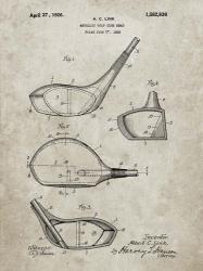 Metallic Golf Club Head Patent - Sandstone | Obraz na stenu