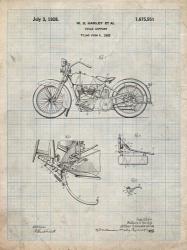 Cycle Support Patent - Antique Grid Parchment | Obraz na stenu