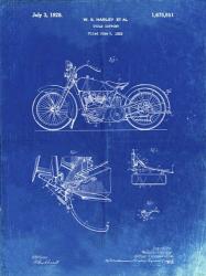 Cycle Support Patent - Faded Blueprint | Obraz na stenu