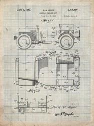 Military Vehicle Body Patent - Antique Grid Parchment | Obraz na stenu