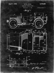 Military Vehicle Body Patent - Black Grunge | Obraz na stenu
