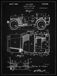 Military Vehicle Body Patent - Vintage Black | Obraz na stenu