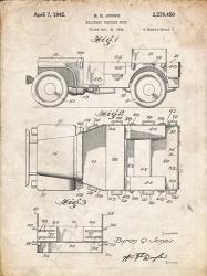 Military Vehicle Body Patent - Vintage Parchment | Obraz na stenu