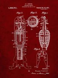 Explosive Missile Patent - Burgundy | Obraz na stenu