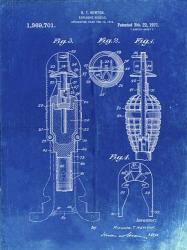 Explosive Missile Patent - Faded Blueprint | Obraz na stenu