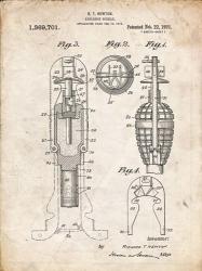 Explosive Missile Patent - Vintage Parchment | Obraz na stenu
