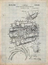 Aircraft Propulsion & Power Unit Patent - Antique Grid Parchment | Obraz na stenu