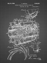 Aircraft Propulsion & Power Unit Patent - Black Grid | Obraz na stenu