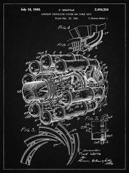 Aircraft Propulsion & Power Unit Patent - Vintage Black | Obraz na stenu