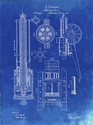 Machine Gun Patent - Faded Blueprint | Obraz na stenu