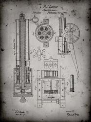 Machine Gun Patent - Faded Grey | Obraz na stenu