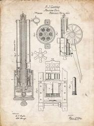 Machine Gun Patent - Vintage Parchment | Obraz na stenu