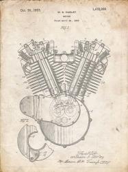 Engine Patent - Vintage Parchment | Obraz na stenu