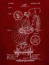 Bicycle Patent - Burgundy | Obraz na stenu