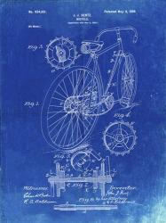 Bicycle Patent - Faded Blueprint | Obraz na stenu