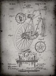 Bicycle Patent - Faded Grey | Obraz na stenu