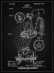 Bicycle Patent - Vintage Black | Obraz na stenu