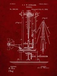 Windmill Patent - Burgundy | Obraz na stenu