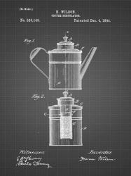 Coffee Percolator Patent - Black Grid | Obraz na stenu