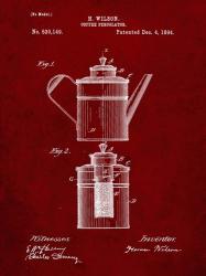 Coffee Percolator Patent - Burgundy | Obraz na stenu