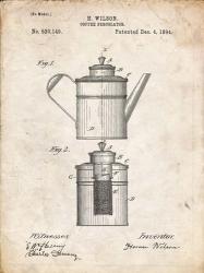 Coffee Percolator Patent - Vintage Parchment | Obraz na stenu