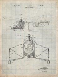Direct-Lift Aircraft Patent - Antique Grid Parchment | Obraz na stenu