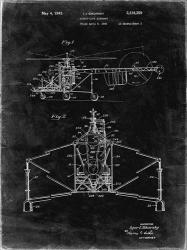 Direct-Lift Aircraft Patent - Black Grunge | Obraz na stenu
