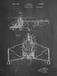 Direct-Lift Aircraft Patent - Chalkboard | Obraz na stenu
