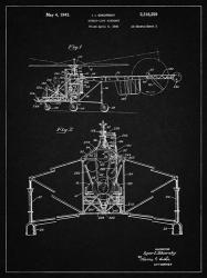 Direct-Lift Aircraft Patent - Vintage Black | Obraz na stenu