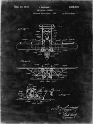 Amphibian Aircraft Patent - Black Grunge | Obraz na stenu