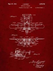 Amphibian Aircraft Patent - Burgundy | Obraz na stenu