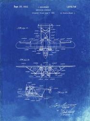 Amphibian Aircraft Patent - Faded Blueprint | Obraz na stenu