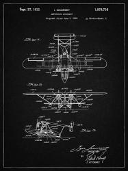 Amphibian Aircraft Patent - Vintage Black | Obraz na stenu