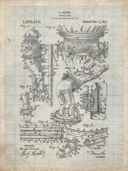 Diver's Suit Patent - Antique Grid Parchment | Obraz na stenu