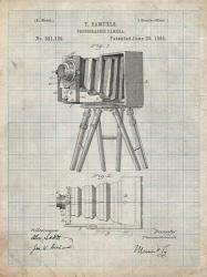 Photographic Camera Patent - Antique Grid Parchment | Obraz na stenu